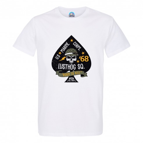 T-shirt Homme Col Rond Lusthog Squad Geek Vietnam Guerre Film