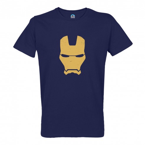 T-shirt Homme Col Rond Iron Man Masque Super Héros BD Film Geek