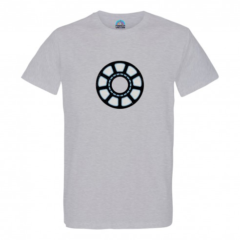 T-shirt Homme Col Rond Iron Man Arc Reactor Super Héros BD Film Geek
