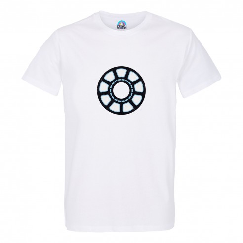 T-shirt Homme Col Rond Iron Man Arc Reactor Super Héros BD Film Geek