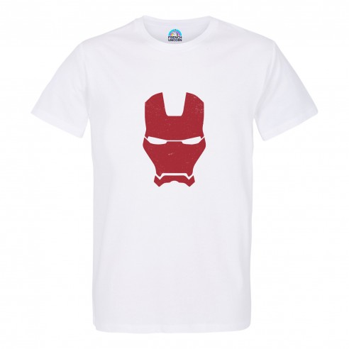 T-shirt Homme Col Rond Iron Man Masque Super Héros BD Film Geek