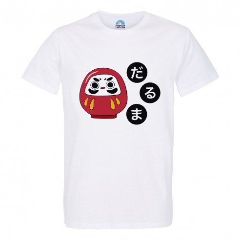 T-shirt Homme Col Rond Daruma Doll Porte bonheur Japon Asie Culture