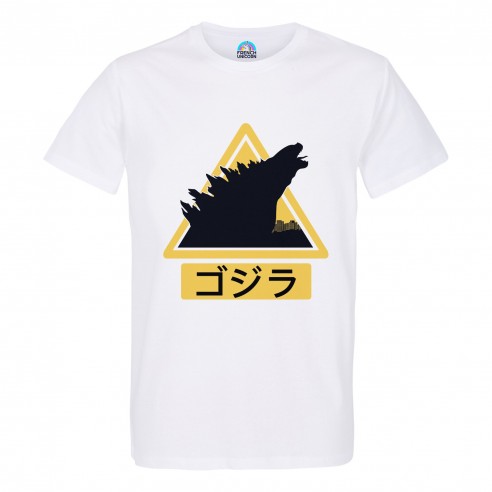 T-shirt Homme Col Rond Dinosaure Monstre Tokyo Japon Asie Culture Film