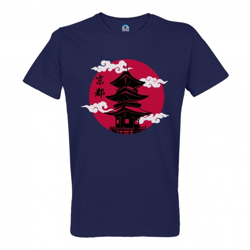 T-shirt Homme Col Rond Chateau Kyoto Japon Asie Culture Empereur