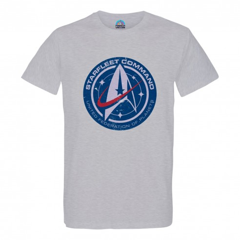 T-shirt Homme Col Rond Starfleet Command Geek Jeux Video Serie Film