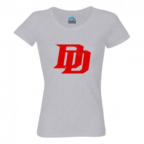 T-shirt Femme Col Echancré Daredevil Super Héros BD Film Geek