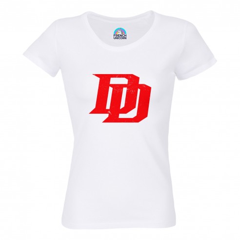 T-shirt Femme Col Echancré Daredevil Super Héros BD Film Geek