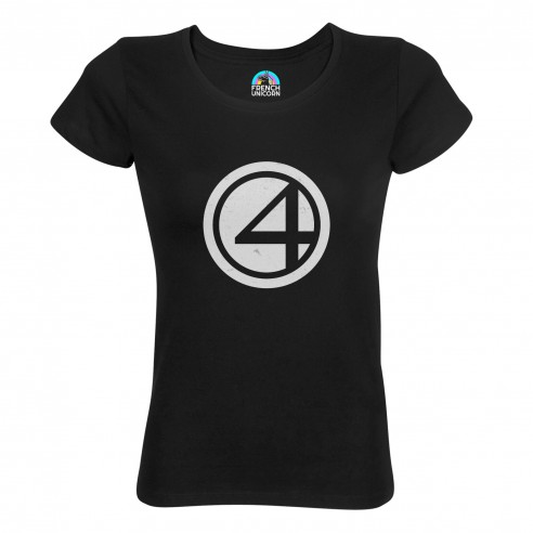 T-shirt Femme Col Echancré Les 4 Fantastiques Super Héros BD Film Geek