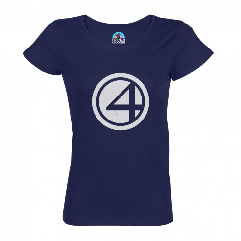 T-shirt Femme Col Echancré Les 4 Fantastiques Super Héros BD Film Geek