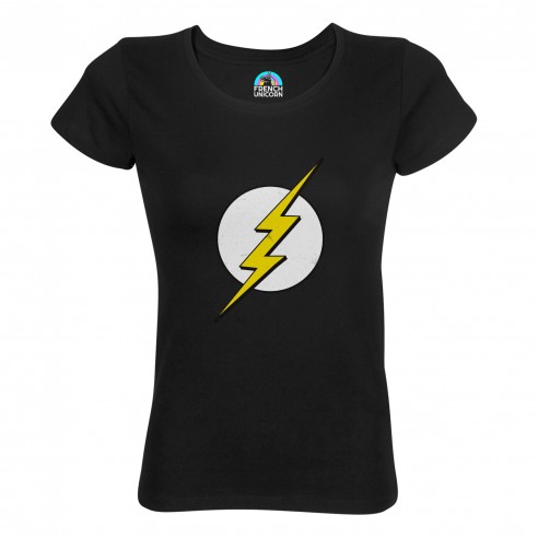 T-shirt Femme Col Echancré Flash Super Héros BD Film Geek