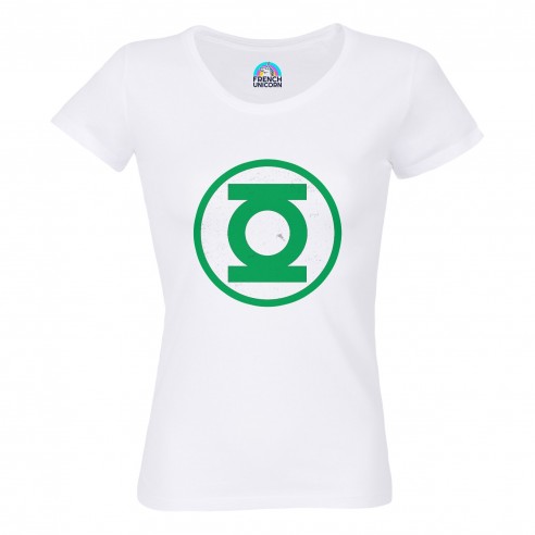 T-shirt Femme Col Echancré Green Lantern Super Héros BD Film Geek