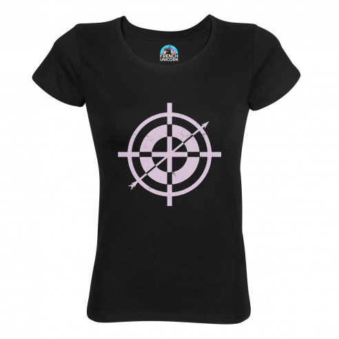 T-shirt Femme Col Echancré Hawkeye Logo Super Héros BD Film Geek