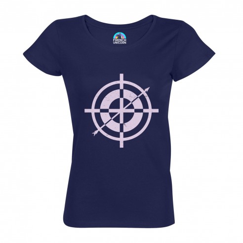 T-shirt Femme Col Echancré Hawkeye Logo Super Héros BD Film Geek