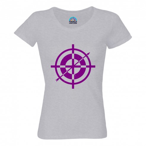 T-shirt Femme Col Echancré Hawkeye Logo Super Héros BD Film Geek