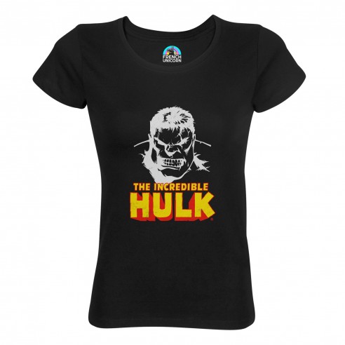T-shirt Femme Col Echancré The Incredible Hulk Super Héros BD Film Geek