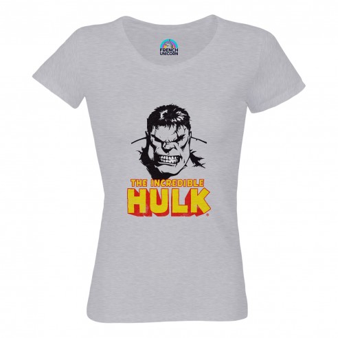T-shirt Femme Col Echancré The Incredible Hulk Super Héros BD Film Geek