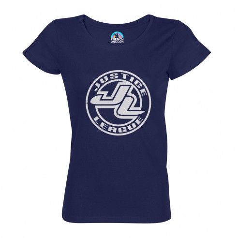 T-shirt Femme Col Echancré Justice League Super Héros BD Film Geek