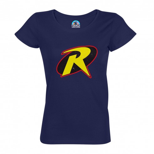 T-shirt Femme Col Echancré Robin Super Héros BD Film Geek