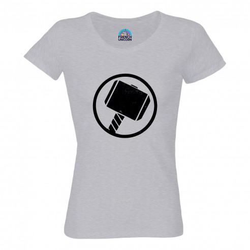 T-shirt Femme Col Echancré Thor Super Héros BD Film Geek