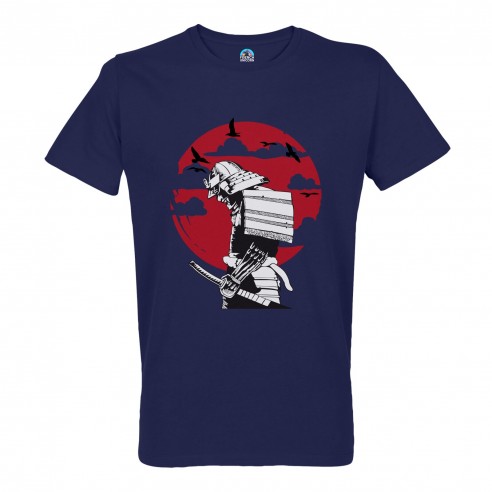 T-shirt Homme Col Rond Samurai Soleil Levant Japon Asie Culture Arts Martiaux