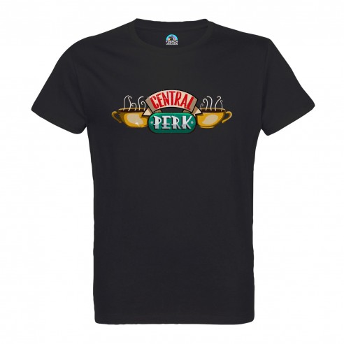T-shirt Homme Col Rond Central Perk Geek Jeux Video Serie Film
