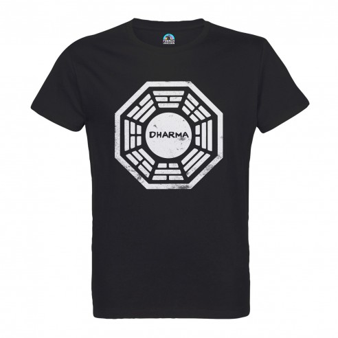 T-shirt Homme Col Rond Dharma Initiative Geek Jeux Video Serie Film