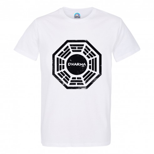 T-shirt Homme Col Rond Dharma Initiative Geek Jeux Video Serie Film