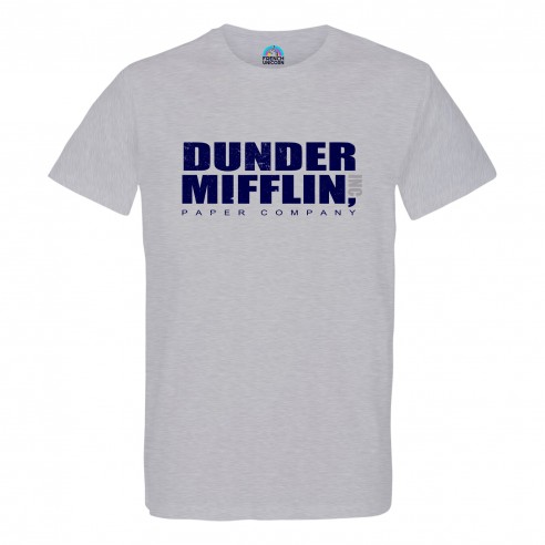 T-shirt Homme Col Rond Dunder Mifflin Geek Serie TV Film Humour