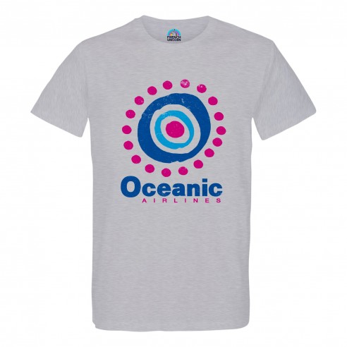 T-shirt Homme Col Rond Oceanic Airlines Geek Jeux Video Serie TV Film