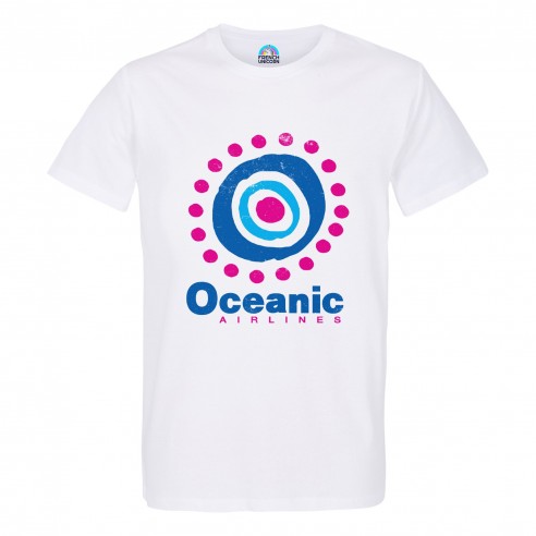 T-shirt Homme Col Rond Oceanic Airlines Geek Jeux Video Serie TV Film