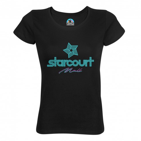 T-shirt Femme Col Echancré Starcourt Mall Geek Jeux Video Serie Film
