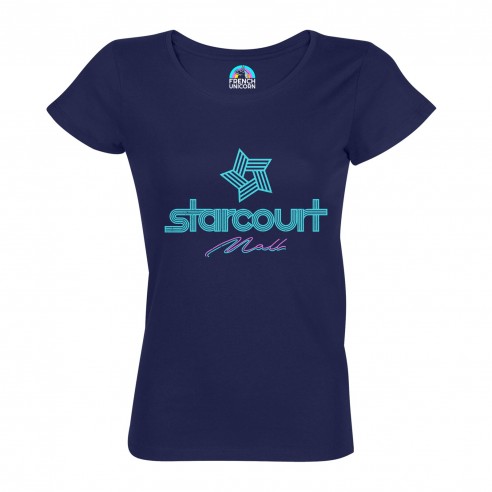 T-shirt Femme Col Echancré Starcourt Mall Geek Jeux Video Serie Film