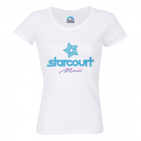 T-shirt Femme Col Echancré Starcourt Mall Geek Jeux Video Serie Film