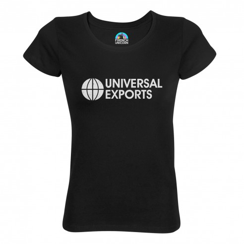 T-shirt Femme Col Echancré Universal Exports Geek Jeux Video Espion Film
