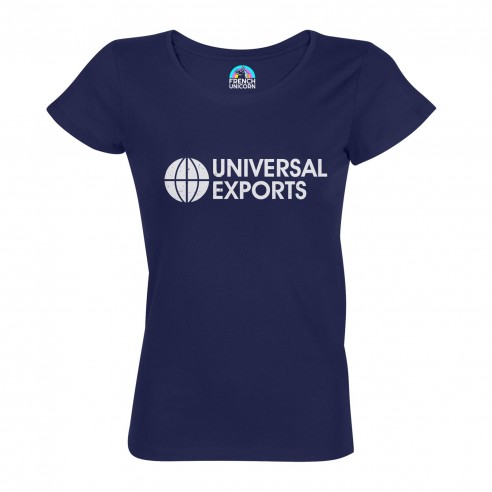 T-shirt Femme Col Echancré Universal Exports Geek Jeux Video Espion Film