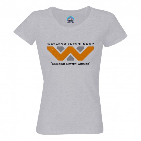 T-shirt Femme Col Echancré Weyland Yutani Corp. Geek Jeux Video Science Fiction Film