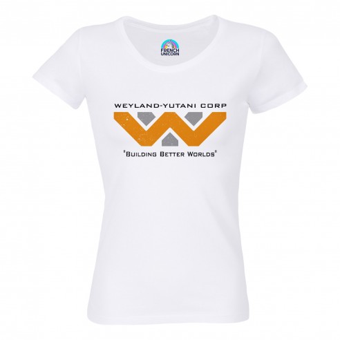 T-shirt Femme Col Echancré Weyland Yutani Corp. Geek Jeux Video Science Fiction Film