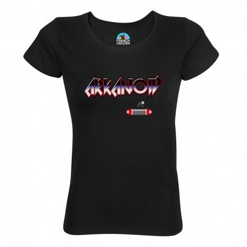 T-shirt Femme Col Echancré Arkanoid Jeux Vidéo Retro Gaming Vintage Arcade
