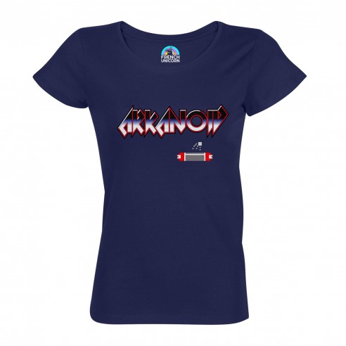 T-shirt Femme Col Echancré Arkanoid Jeux Vidéo Retro Gaming Vintage Arcade