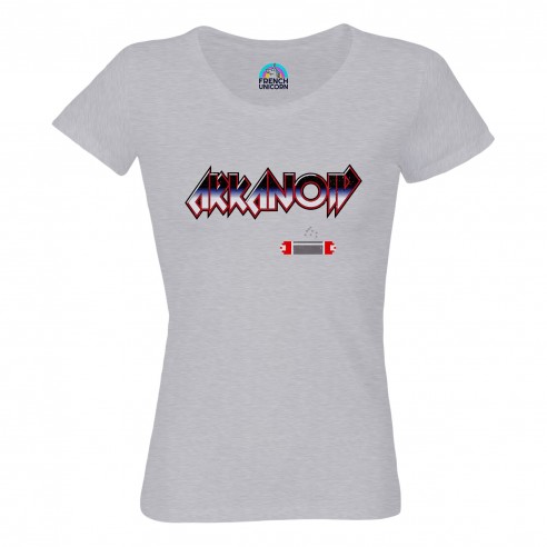 T-shirt Femme Col Echancré Arkanoid Jeux Vidéo Retro Gaming Vintage Arcade