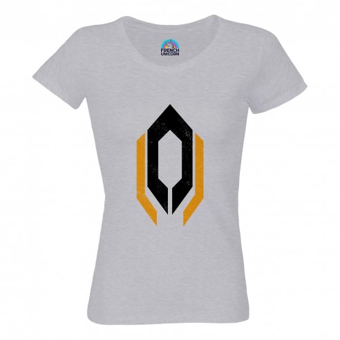 T-shirt Femme Col Echancré Cerberus Geek Jeux Video Espace Science Fiction