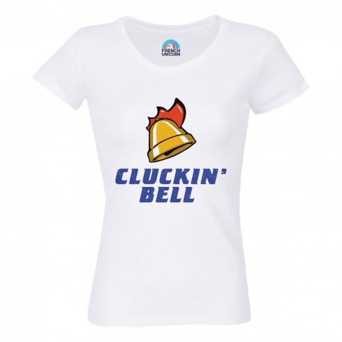 T-shirt Femme Col Echancré Cluckin Bell Geek Jeux Video Serie Film