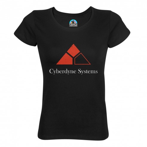 T-shirt Femme Col Echancré Cyberdyne Systems Geek Science Fiction Film