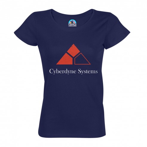 T-shirt Femme Col Echancré Cyberdyne Systems Geek Science Fiction Film