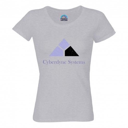 T-shirt Femme Col Echancré Cyberdyne Systems Geek Science Fiction Film