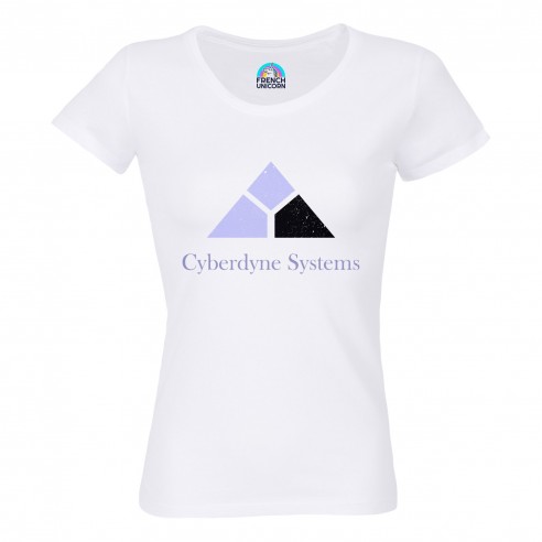 T-shirt Femme Col Echancré Cyberdyne Systems Geek Science Fiction Film
