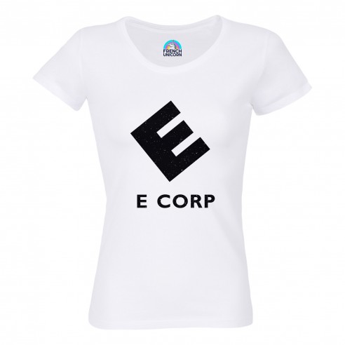 T-shirt Femme Col Echancré E corp. Evil Geek Robot Serie TV