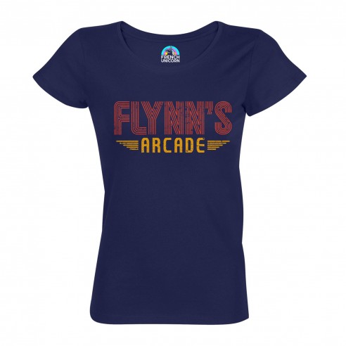 T-shirt Femme Col Echancré Flynn's Arcade Geek Jeux Video Science Fiction Film