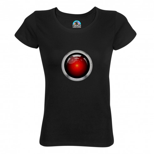 T-shirt Femme Col Echancré Hal 9000 Geek Espace Science Fiction Film