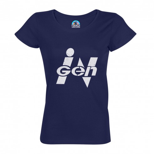 T-shirt Femme Col Echancré Ingen Geek Jeux Video Serie Film